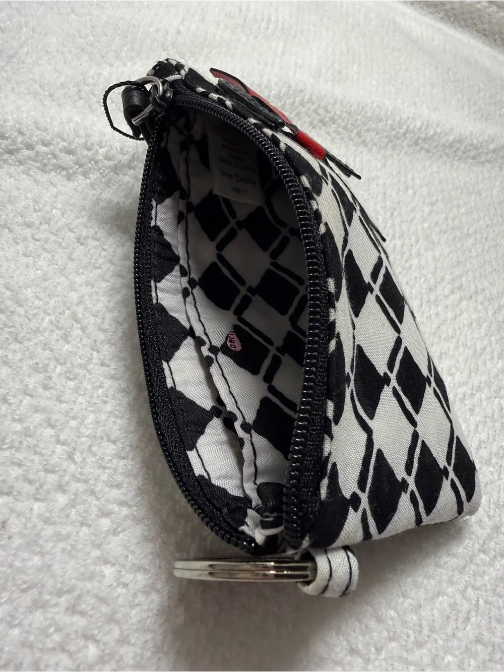 Vera Bradley Novelty Zip ID Case Penguin Checker Never Used